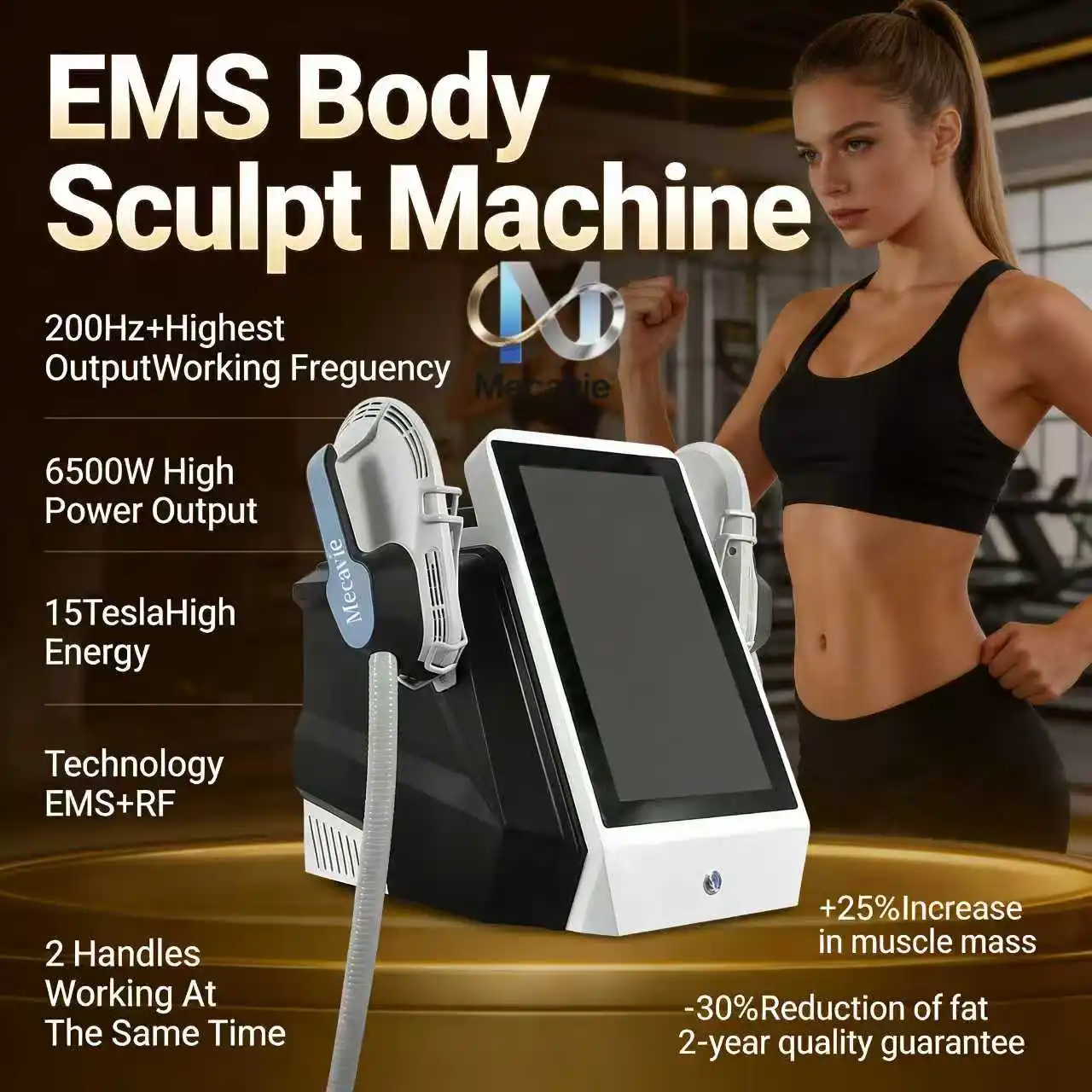 Mecavie Pelvic Floor NEO RF Device Massage Machine RF Technology Exercise Fat Burning‌ Applicable 6500W NEW Professional  2026