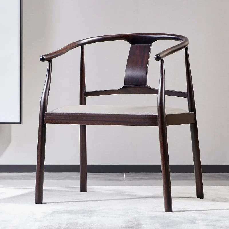 

Современное новое кресло из массива дерева в китайском стиле с круглой спинкой Blackwood Zen Furniture Leisure Master Chair