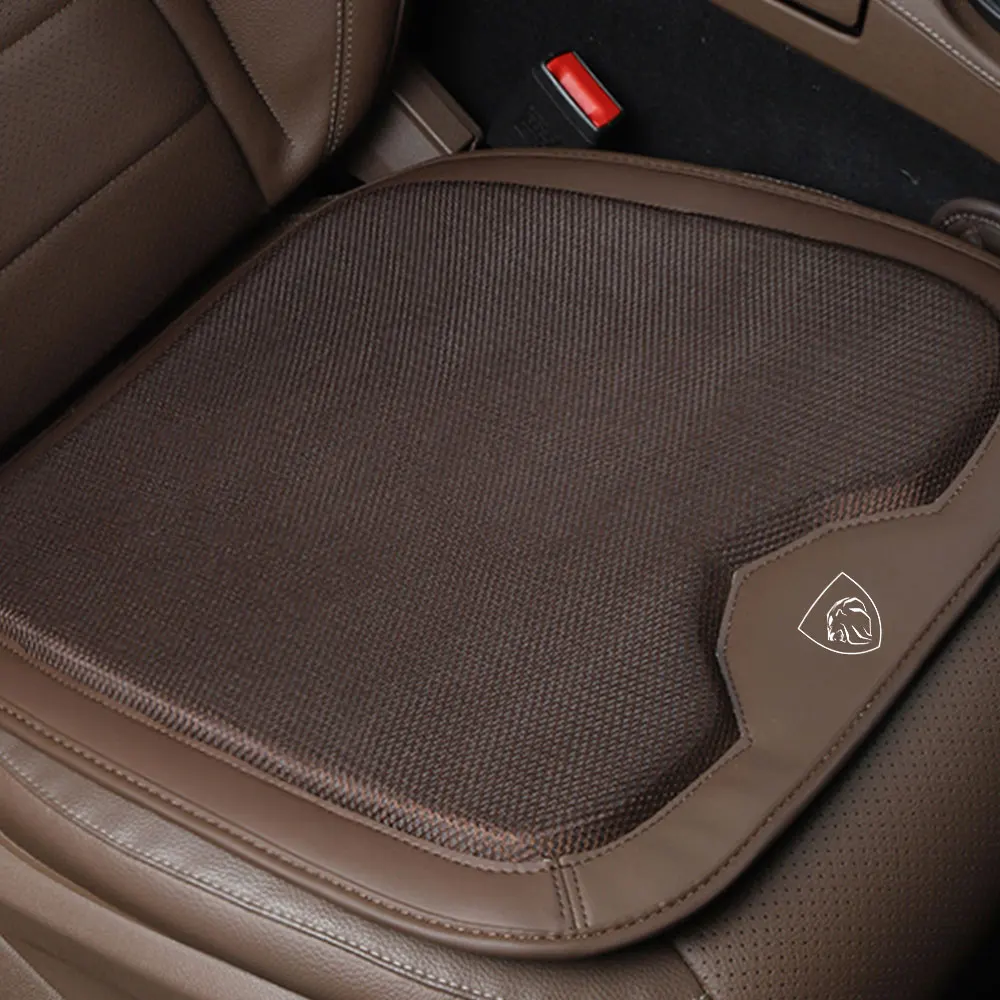 Car Breathable Seat Cushions Pad Auto Emblem Protection Mat For PEUGEOT 206 208 3008 308 207 508 107 307 408 508 RCZ Accessories