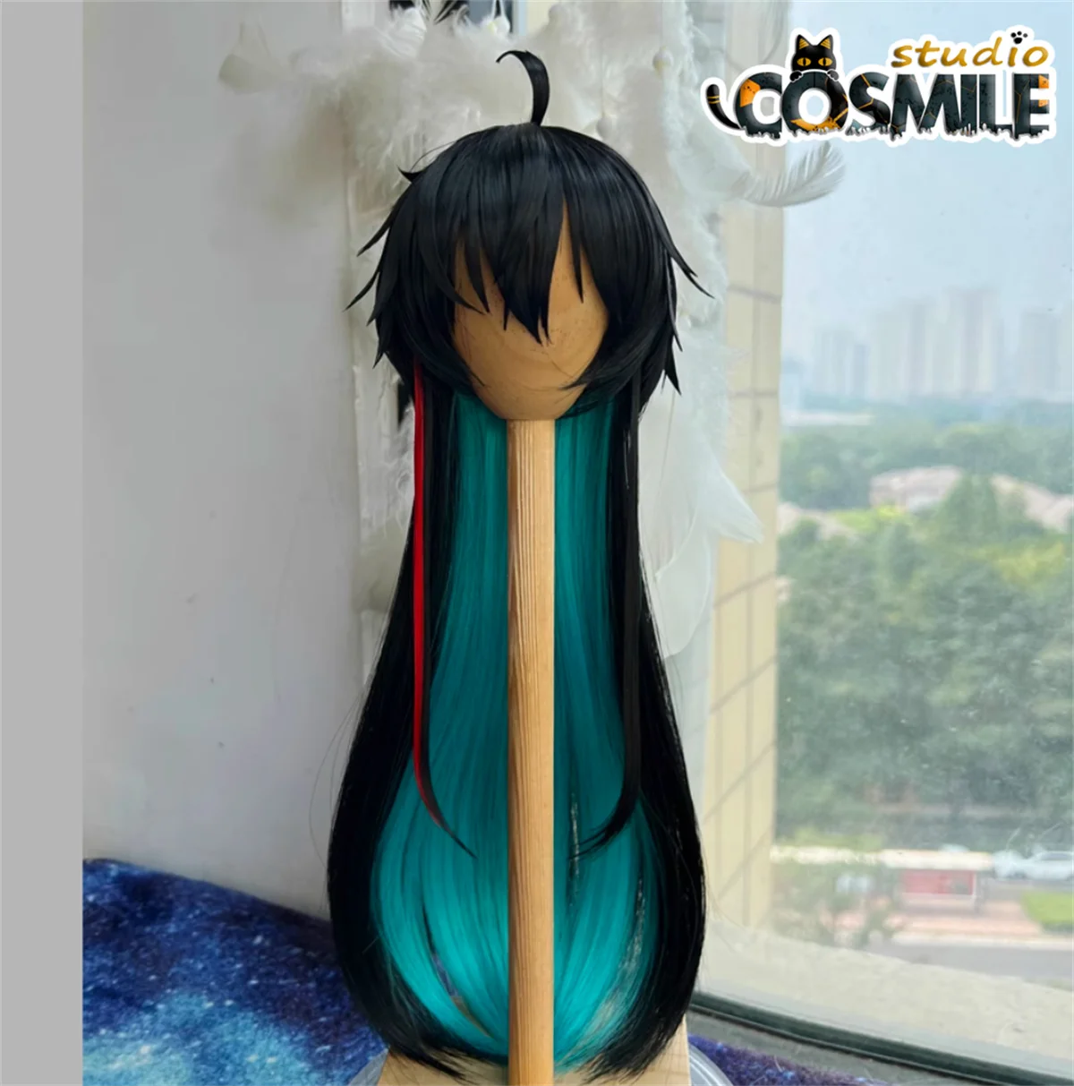 

Handmade Game Dan Heng Imbibitor Lunae Role Cos Cosplay 1/3 1/4 BJD Blue Styling Hair Wig Doll's Accessories KN