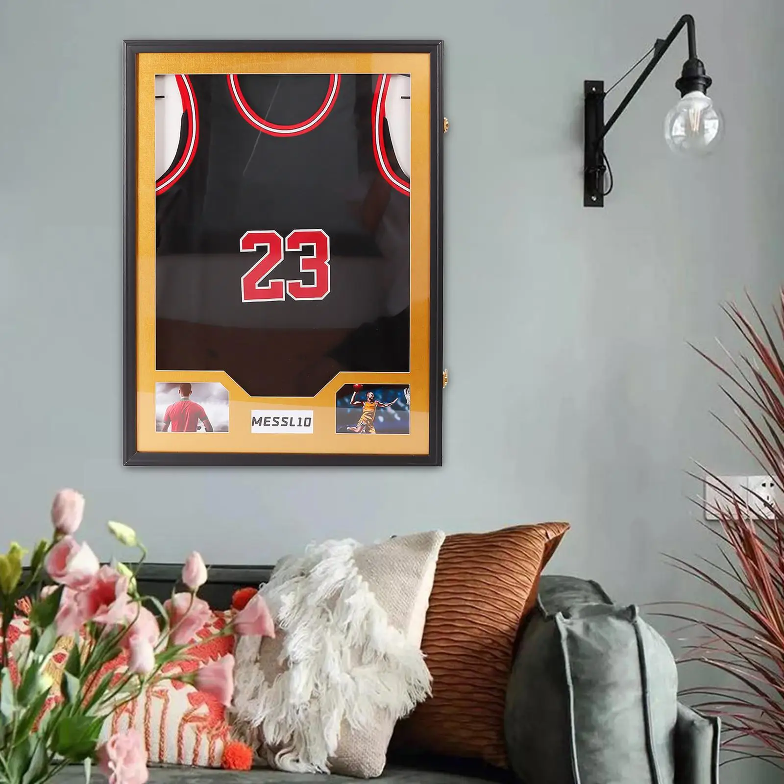 Jersey Frame Display Case Protection Case, Multipurpose, with Hangers, Sport Jersey Shadow Box for Baseball Hockey Shirt