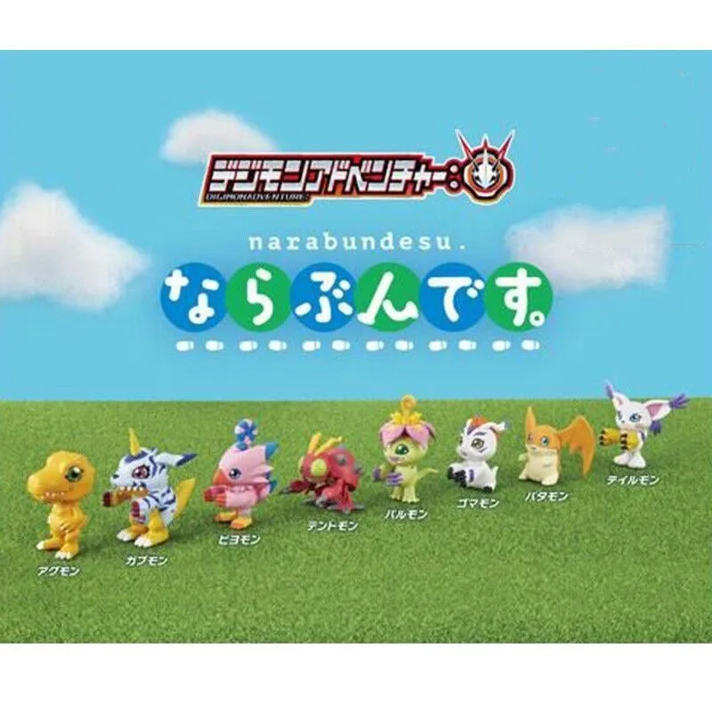 Digimon Line Up Narabundesu Agumon Patamon Gatomon Gachapon لعبة الكبسولات نموذج هدية أرقام جمع زخرفة