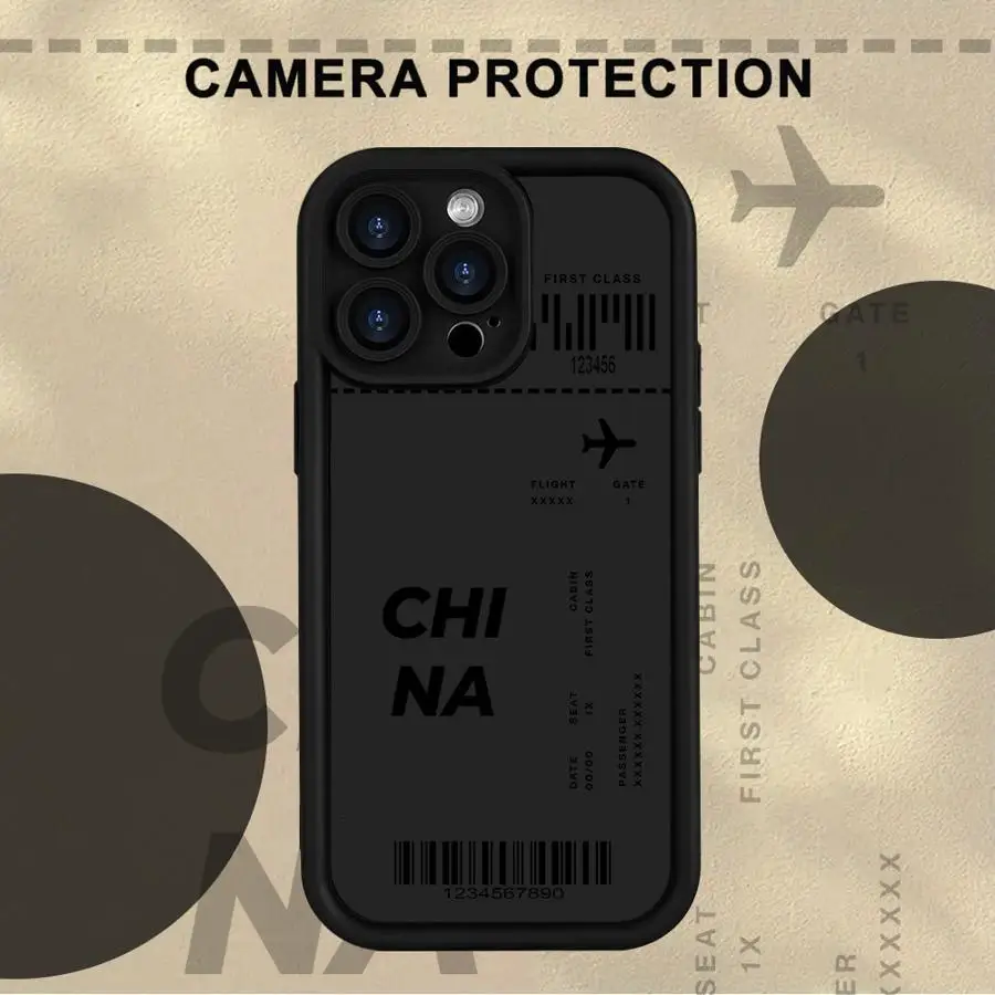 حافظة لهاتف آيفون XR 13 12 11 Pro Max 15 16 14 Plus XS Max 17 Air 16e من السفر في الصين