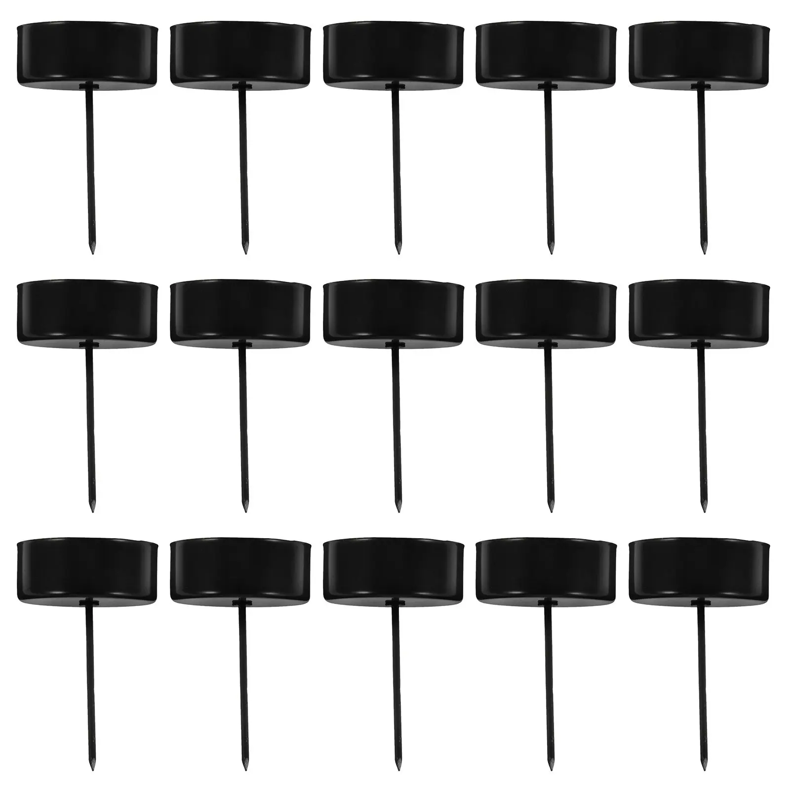 20Pcs Holder Stakes Metal Spike Candlestick Pillar Base Taper Holders Stable Insert Cup Dining Wreath Party