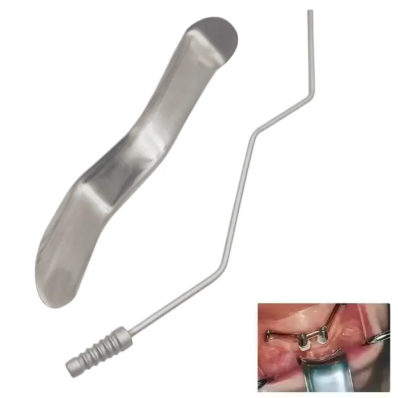 

Dental Lip Cheek Retractor Mouth Opener Saliva Suction Tube Included Stainless Steel Surgical Implant Mouth Opener Instrument