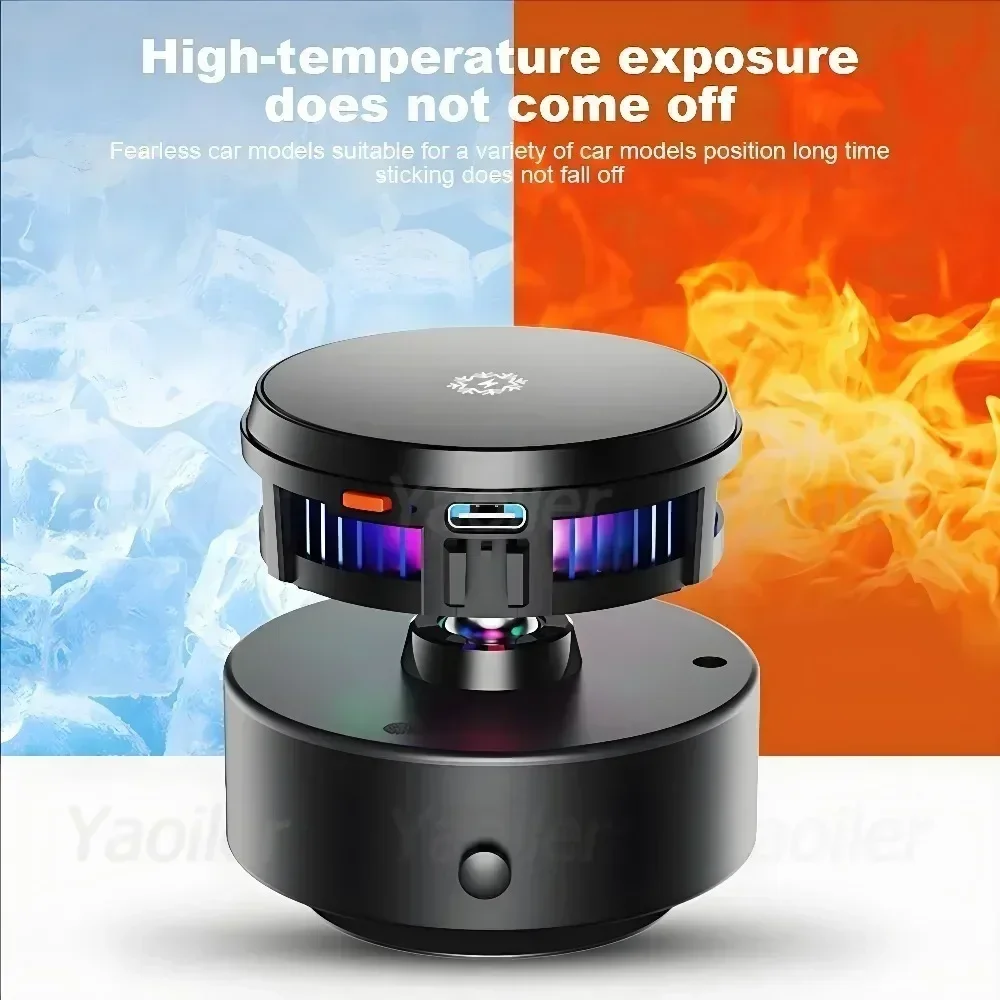 2025 NEW 360° Rotatable Vacum in Car Holder 15W Wireless Charger Cooling for iPhone Samsung Magnetic Car GPS Stand Phone Holder