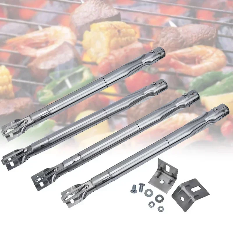 4Pcs 30-45cm BBQ Grill Tube Burners Universal Scalable BBQ Gas Grill Tube Burners Cooking Replacement Tool Kitchen Accessories