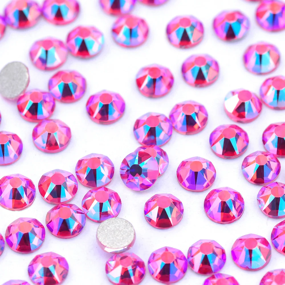 PUBRILEX 8 große, 8 kleine, 1440 Stück Flache Rückseite Strasssteine, Nicht-Hotfix, Flache Steine für DIY Nagelkunst, Kleidungsstücke und Dekorationen – Detail 3