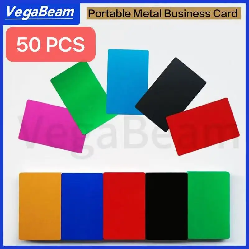 50PCS Laser marking of metal cards and aluminum sheets - Laser test - Customized materials - Dimming - Engraving-Carving -Cards