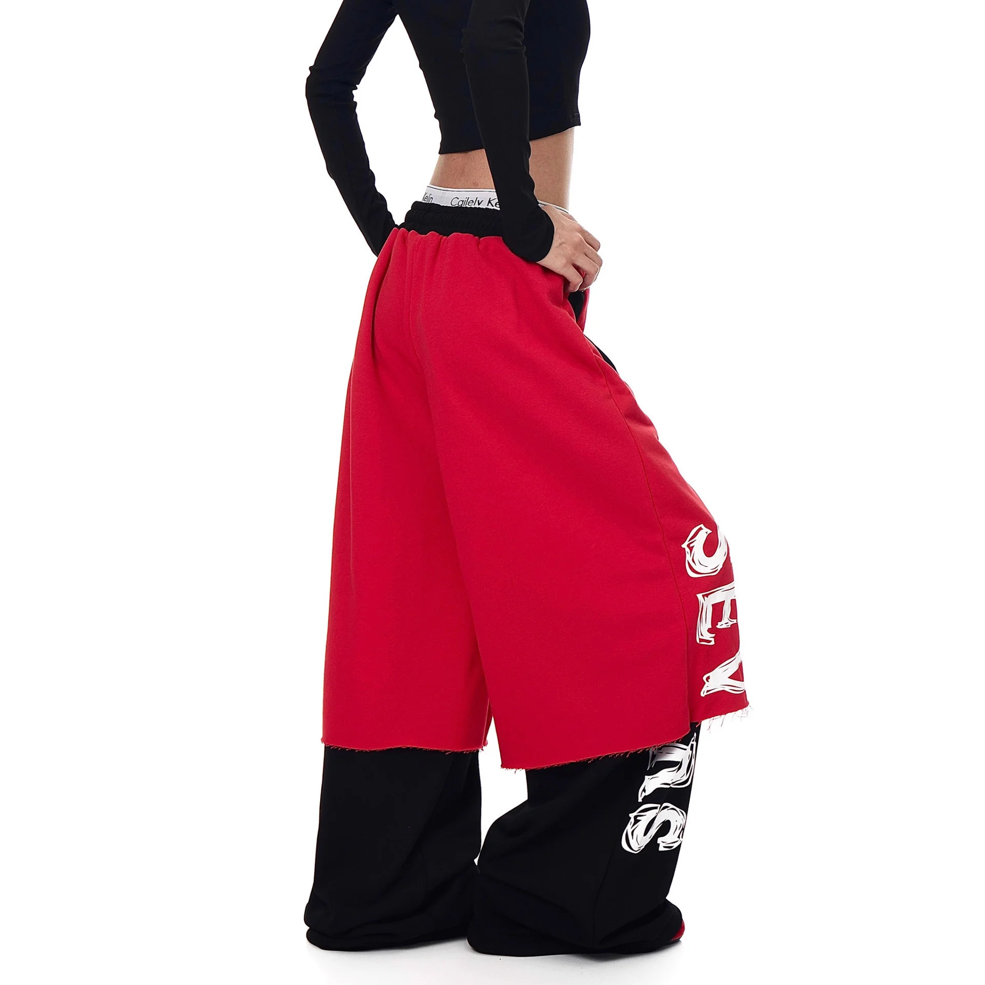 Pantaloni da paracadute Donna Vita bassa Estate Highstreet Mussola Ampia silhouette Oversize All'aperto Leggero Patchwork ad asciugatura rapida