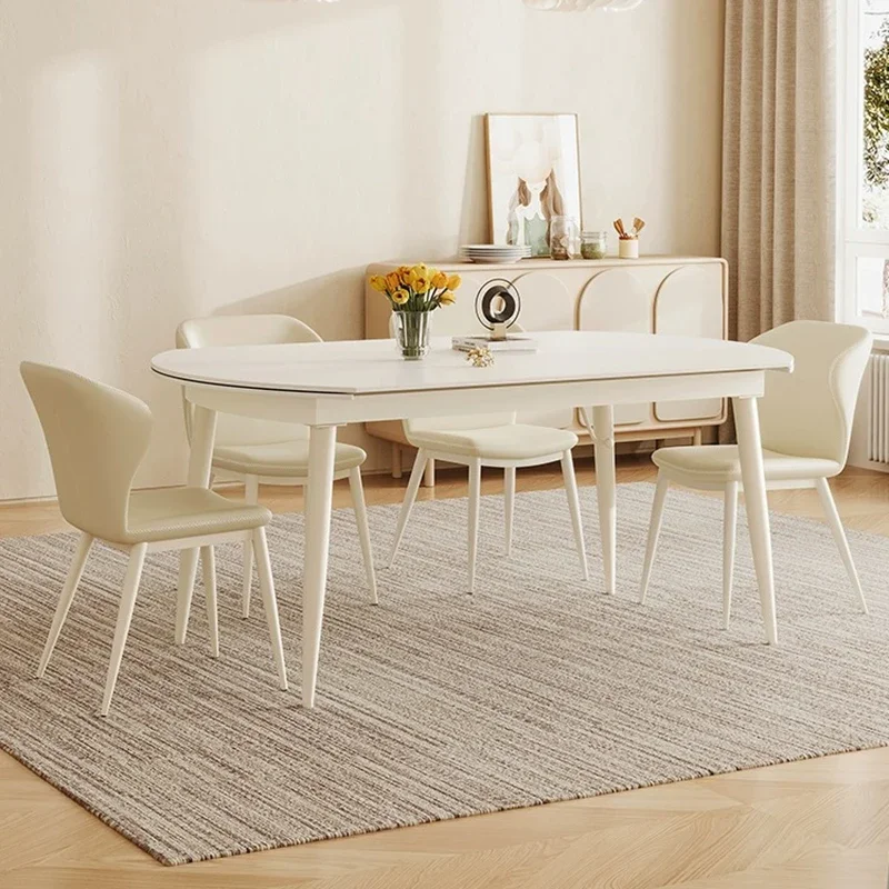 Sillas mesas comedor extensible blanco moderno salón Mesa de centro consola multifuncional Mesa de café Cocina conjunto completo