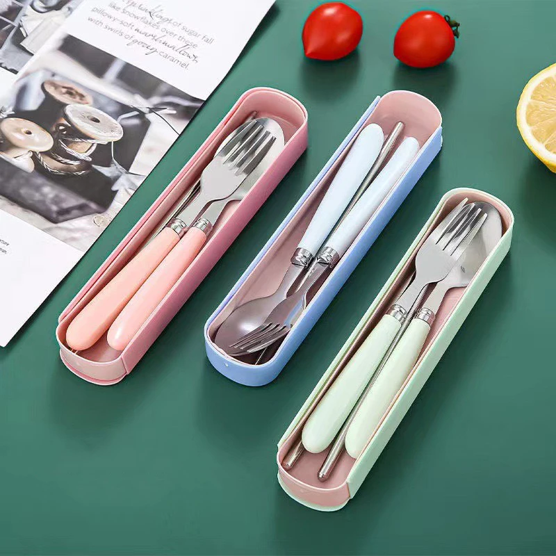 3-piece cutlery set for children, stainless steel cutlery for toddlers, cartoon food, feeding spoons and forks