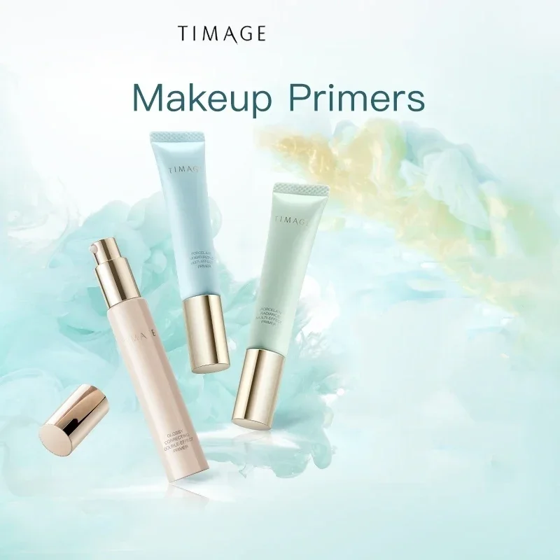 ใหม่2.0! TIMAGE Porcelain Radiance Multi-Effect Primer Base Cream ความสดชื่นของรองพื้นสร้างคริสตัลเซรามิคผิวแต่งหน้า