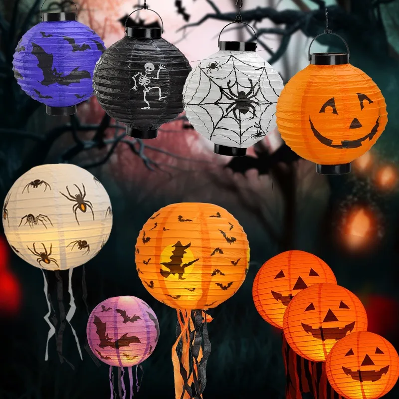 

Halloween Pumpkin Ghost DIY Hanging Lanterns Skull Spider Bat Ghost Festival Lanterns Trick Or Treat Happy Halloween Day 2025