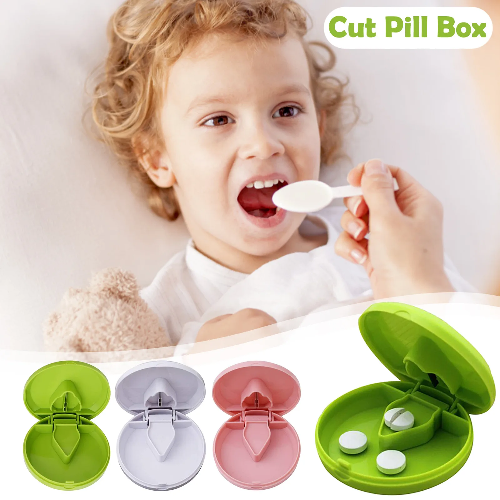 Pill Cutters For Small Or Large Bolus Dispenser Storage Medicine Separator With Sharp Compartment Box Convenient For Travel