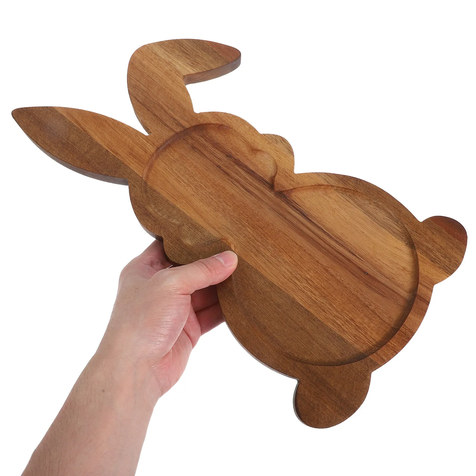 

Acacia Wood Bunny Shaped Serving Tray Easter Charcuterie Board Decorative Snack Platter Versatile Food Serving Dish Holiday