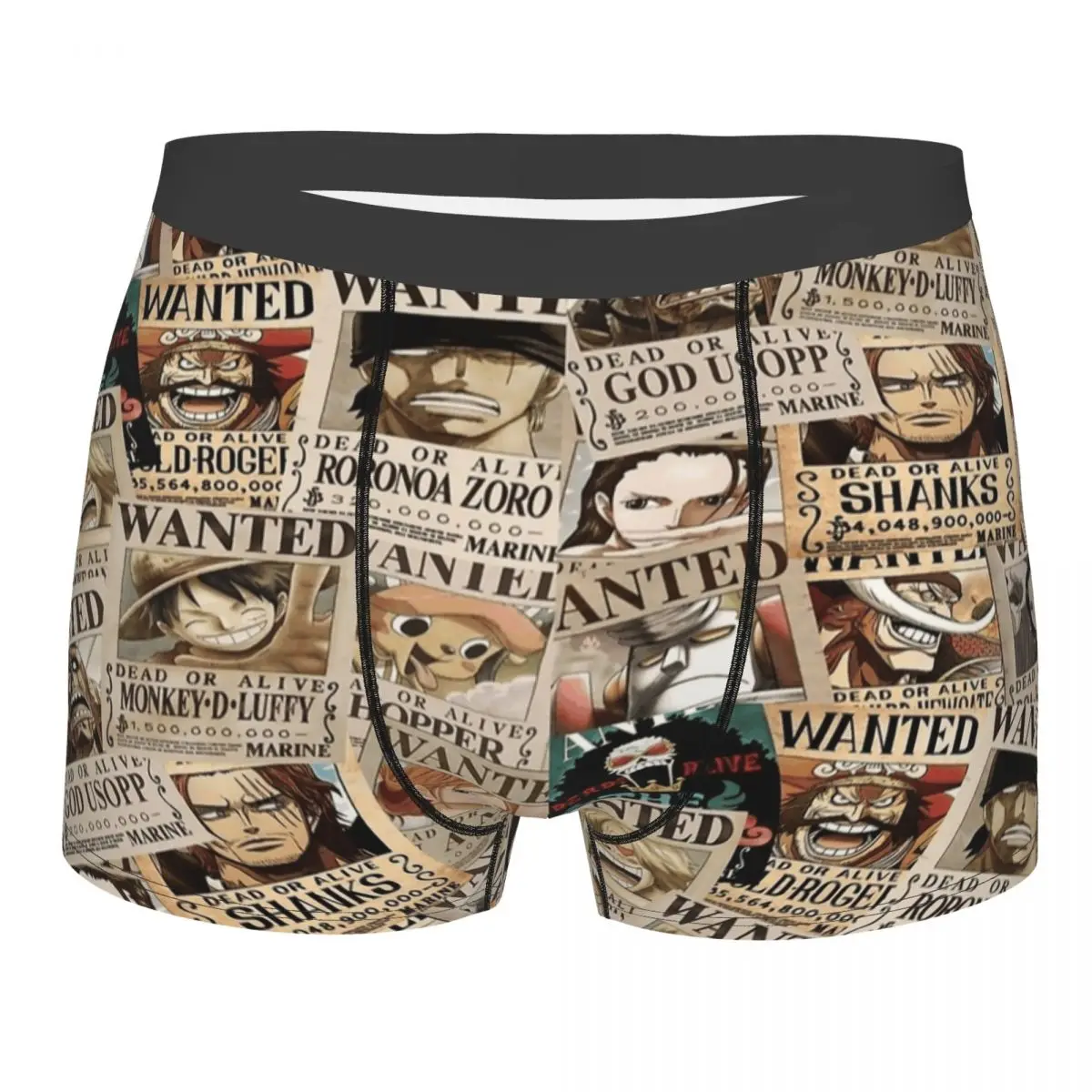 

Man Classic Anime Underwear Luffy Japan Manga Hot Boxer Shorts Panties Homme Soft Underpants