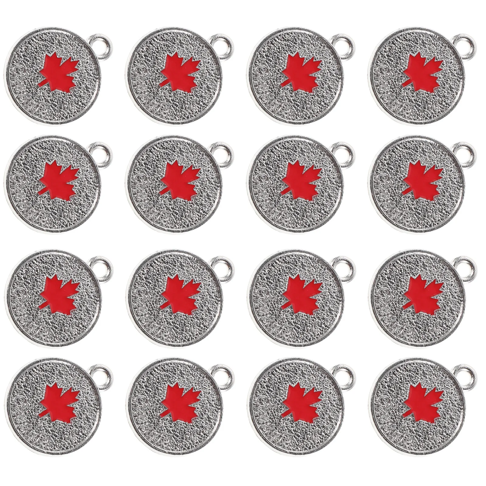 

25Pcs Canada Flag Charms Alloy Maple Leaf Pendant for Bracelets Keychains Jewelry Craft Canada Day Party Decorations