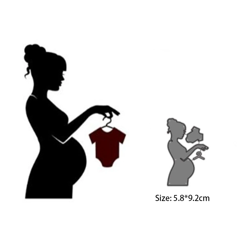 

Metal Punching Knives 2025 Pregnant Mom Card Making Cutting Die Scrapbooking Slimline Die Cut Mold Template for Paper Craft