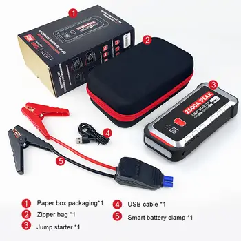 2 v 1 powerbanka do auta, startér s lithiovým superkondenzátorem a baterií, 1500 Amp 8 nejlepší prodej ultrakondenzátorový startér - №3