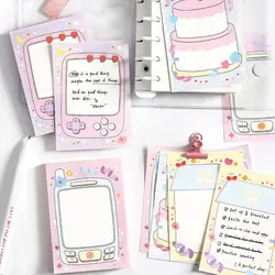 MINKYS 80 fogli Kawaii tipo di telefono cellulare Memo pad Paper To Do List Journal Note Paperlaria materiale fai da te cancelleria