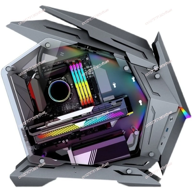 Open all-aluminum special-shaped glass chassis XL-ATX main board