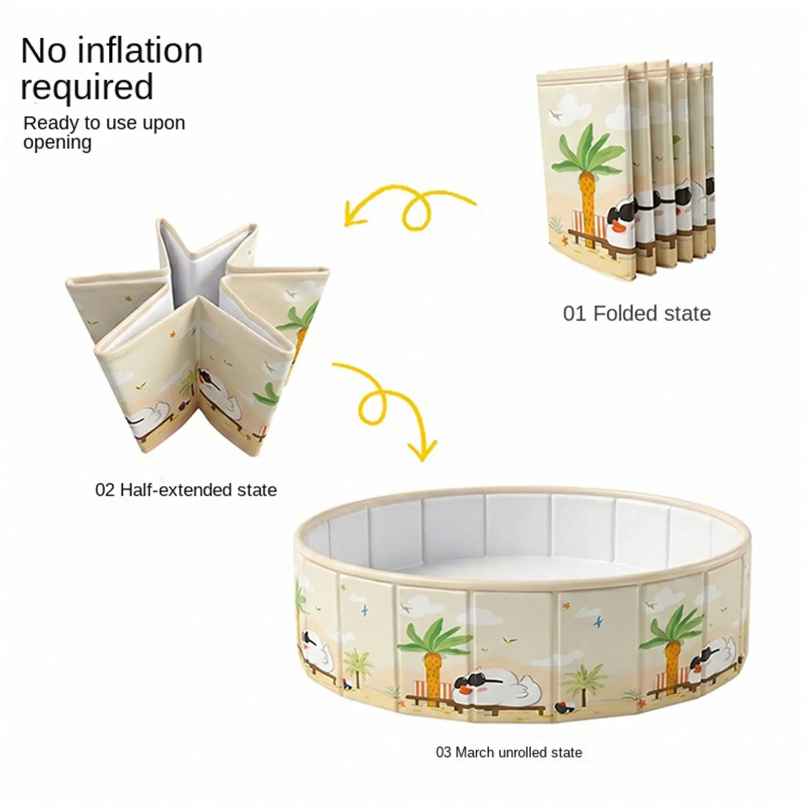 Thickened Bathtub Foldable Dog Pool Outdoor Backyard Pool Swimming Tub Dog Bathing Tub For Camping Boys Girls Pets view 5