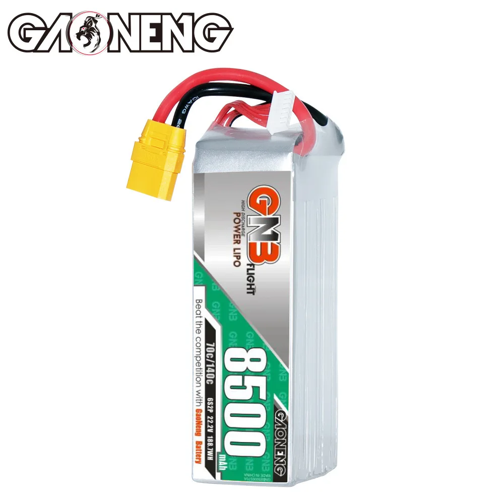 

GNB 6S 22.2V 8500mAh 70C/Max 140C Lipo Battery For RC Quadcopter Helicopter FPV Drone RC Car Boat Model Parts With T XT60 XT90