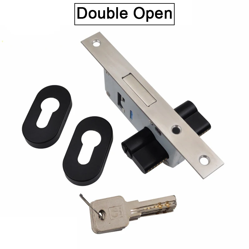 Stainless Steel Narrow Door Locks 20D/25D/30D/35D Framed Glass/Floor Spring/Aluminium/Plastic Steel Door Lock Middle Ground Lock