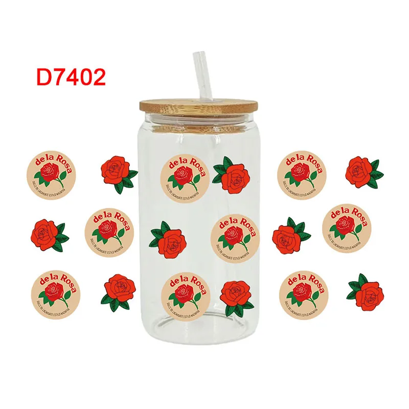 Mexican Food UV DTF Cups Wrap Sticker Cafecito Y Chisme 16oz Venti Cold Cup  DIY Label Transfer Sticker Waterproof Print  D7364