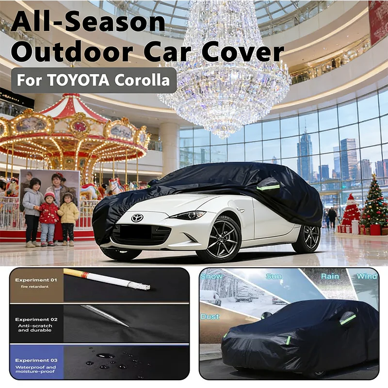 

Наружный автомобильный чехол для TOYOTA Corolla — полная защита на открытом воздухе, водонепроницаемый, пылезащитный, термостойкий