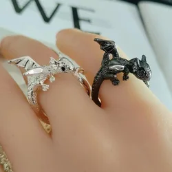 1 Piece Vintage Dark Dragon Opening Ring For Men and Women Personalized Fashion Ring Accessory