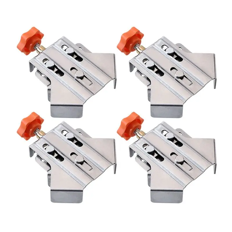 

Набор из 4-х зажимов для быстрого позиционирования при работе с деревянными панелями, 90-градусные фиксирующие клипсы для соединения, угловые зажимы - открытые