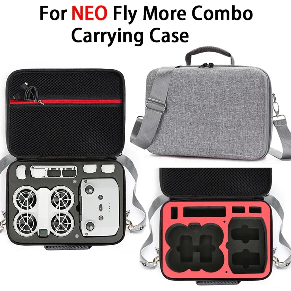 

Изысканная черная сумка для переноски DJI neo с надежной системой закрытия. Идеально защищает аксессуары в час путешествий.