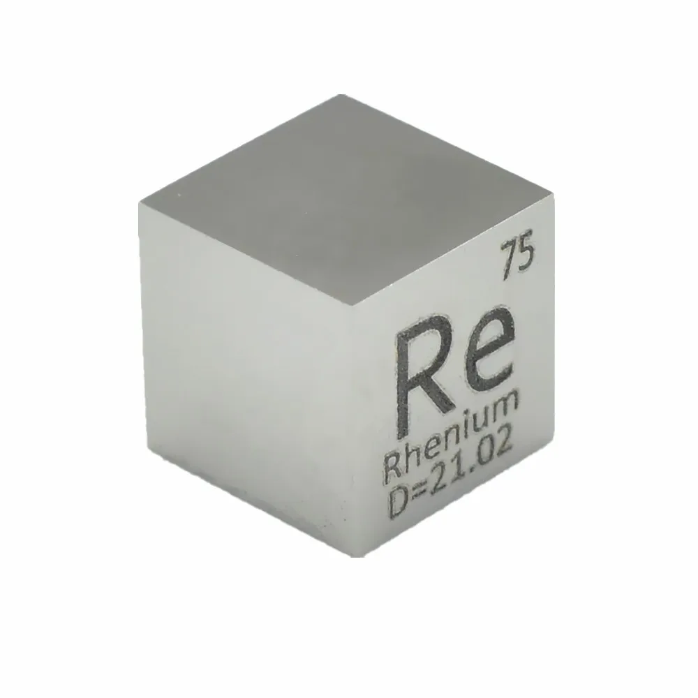 Re Rhenium Cube Metal - High Precision Density Cube 10x10x10mm 99.99% 20.8gram