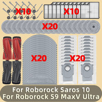 Accessories Fit For ( Roborock Saros 10 / S9 MaxV Ultra ) Main Roller Side Brush Filter Hepa Mop Pad Dust Bag Replacement Parts