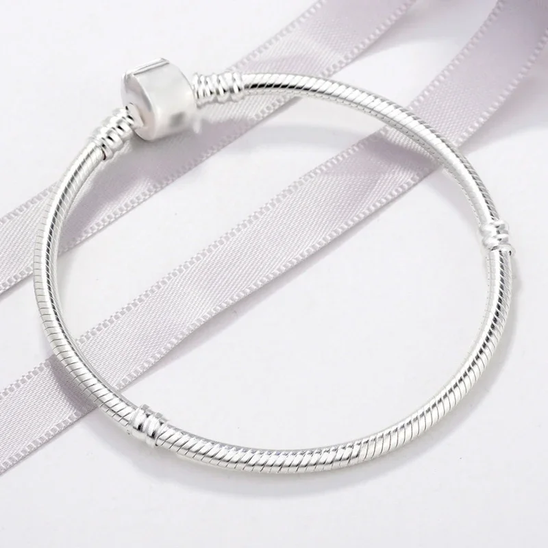 

Original 925 Sterling Silver Charm Chain Bracelet Party Wedding Jewelry Snake Bone Bracelets for Women Jewelry