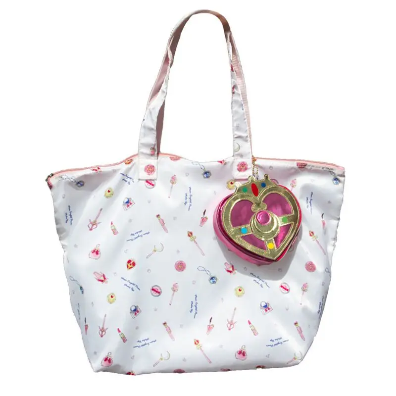 Sailor Moon Tsukino Usagi Cosmic Heart Tote Bag Girls Coin Purse Casual Versatile Large Capacity Shopping Bag Festival Gift
