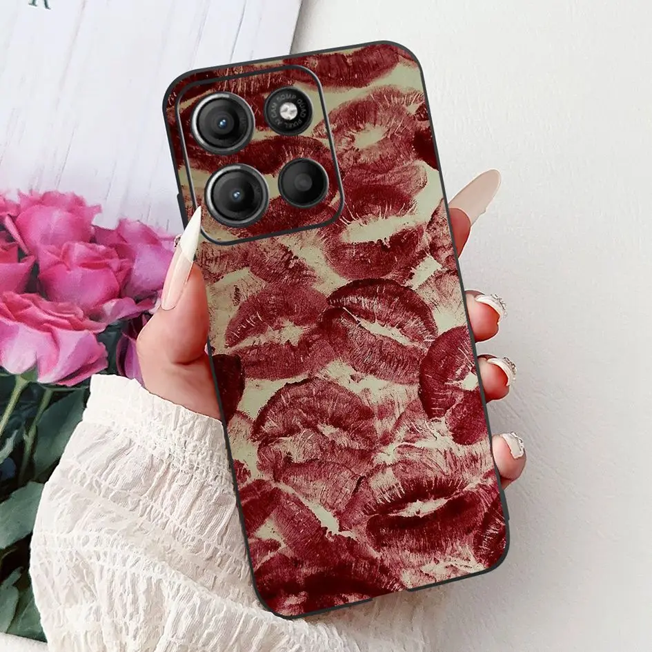 حافظة من السيليكون لهاتف موتورولا موتو G15 G75 2024 حافظة هاتف لطيفة على شكل أسد الباندا مقاومة للصدمات من البولي يوريثان لهاتف MotoG15 MotoG75 G 75 G 15 Etui