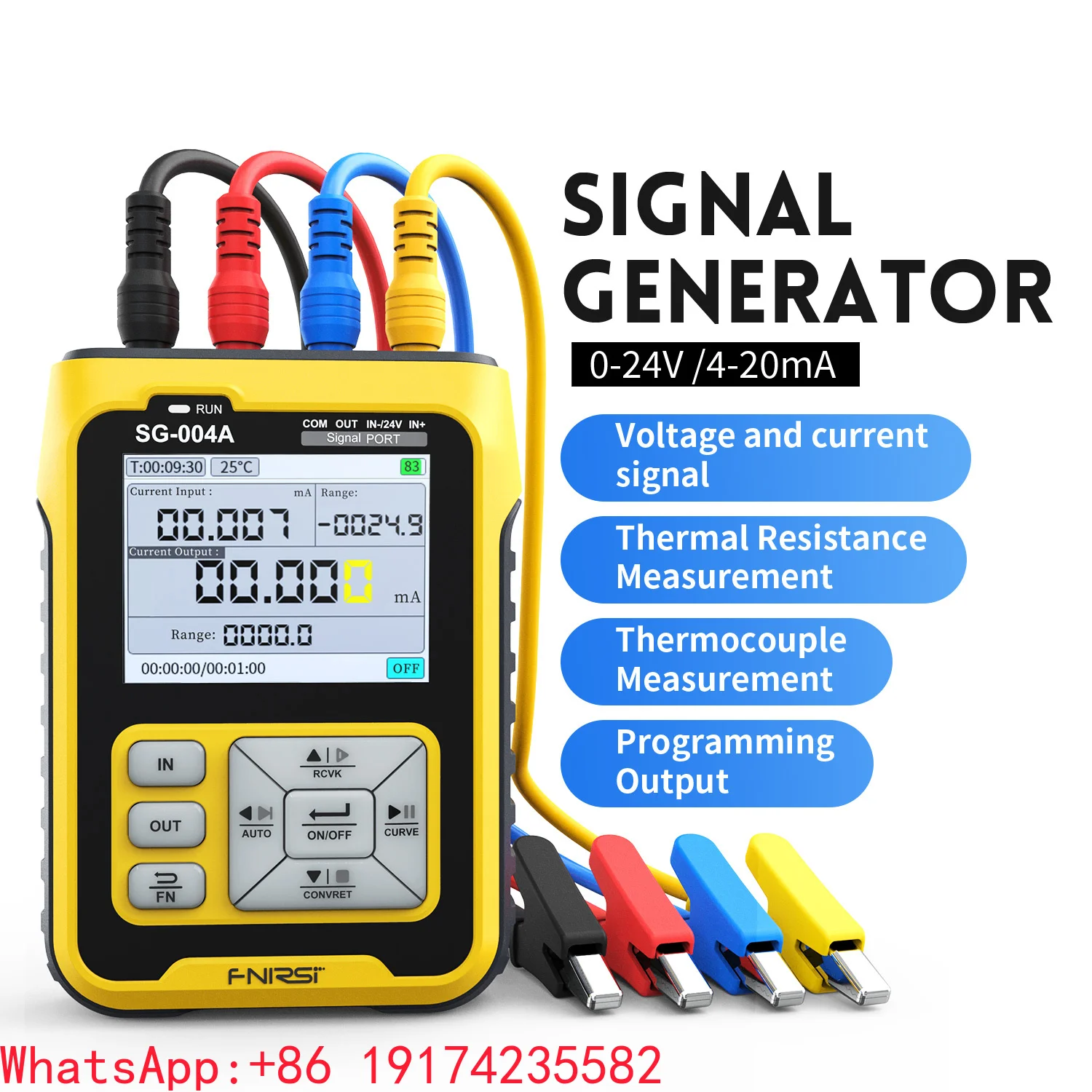 For FNIRSI SG-004A Analog Signal Generator 4-20ma Multi-function Process Calibrator 220v Plastic Current Pressure Thermocouple