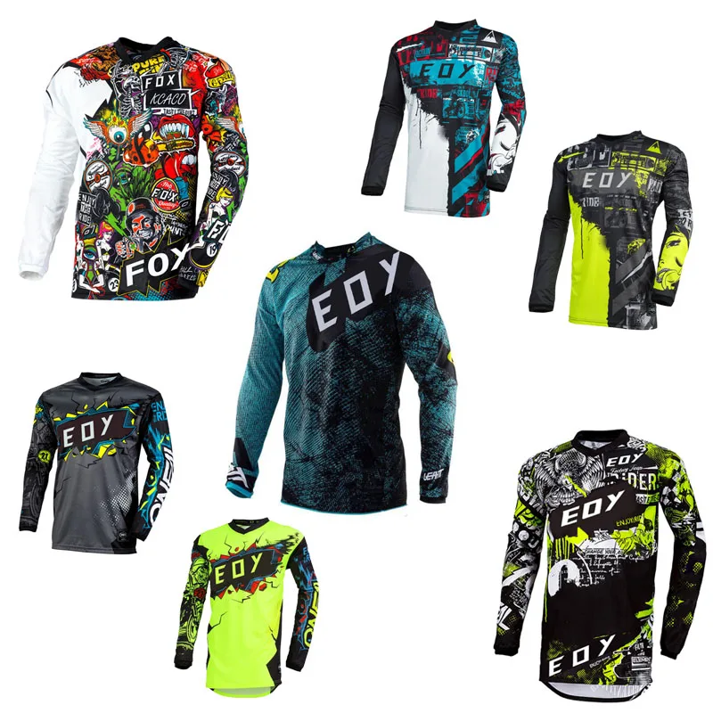 

Bikefox MTB Jersey Downhill Jersey Mountain Bike Shirt Camiseta Motocross T-Shirt Quick-Dry Enduro Off-Road Man Cycling Maillot