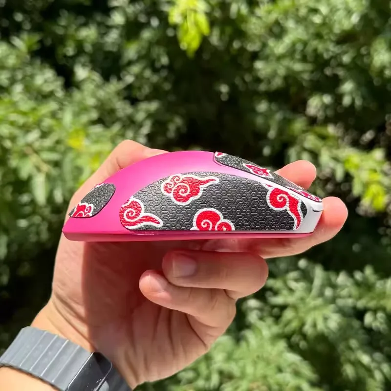 شريط مانع للانزلاق مضاد للعرق ، ملصق ماوس خفيف للغاية لـ Waizowl OGM Pro V2 ، نسيج سحلية ندفة الثلج فائق النحافة ، مجموعة واحدة