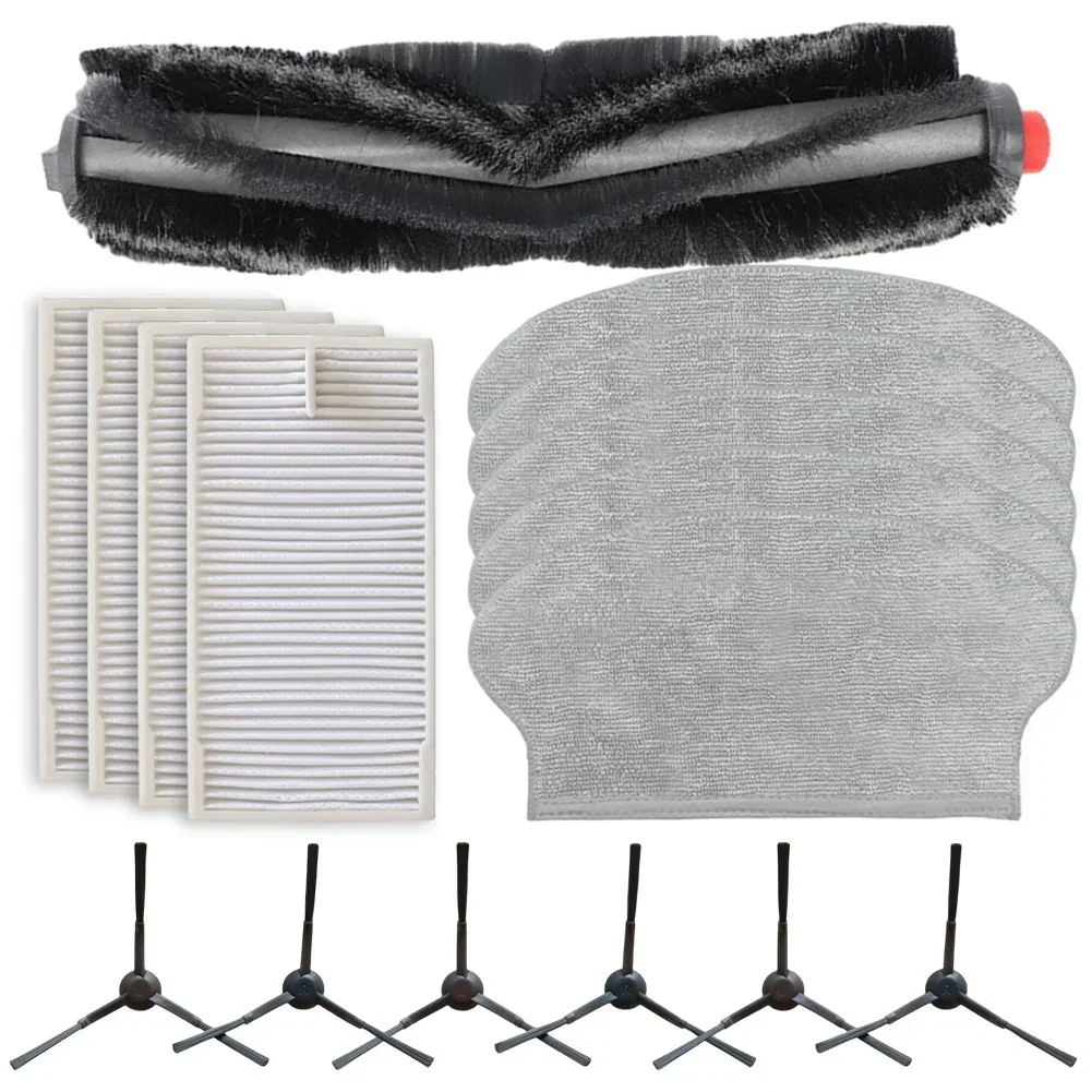 Imagem -02 - Kits de Filtros de Escova Principal para Eureka Ner600 Robô Aspirador de pó Peças de Reposição Filtros de Escova Principal Panos de Esfregão Escovas Laterais