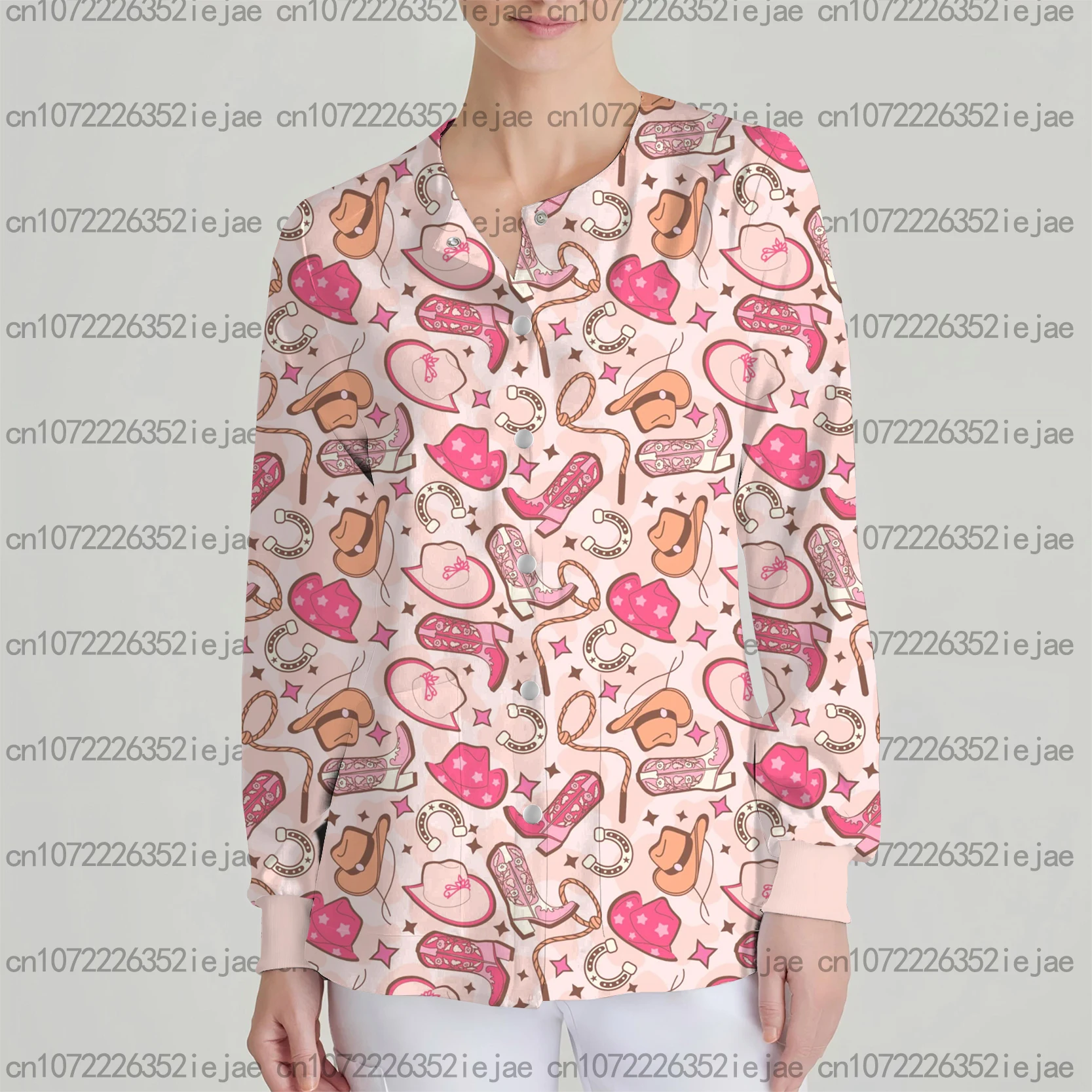 Heißer Verkauf Damenjacken 2025, Herbst und Winter, Disney Buzz Lightyear, bedruckt, langärmelig, lässig, Pet Store, Arbeitskleidung, Jacke