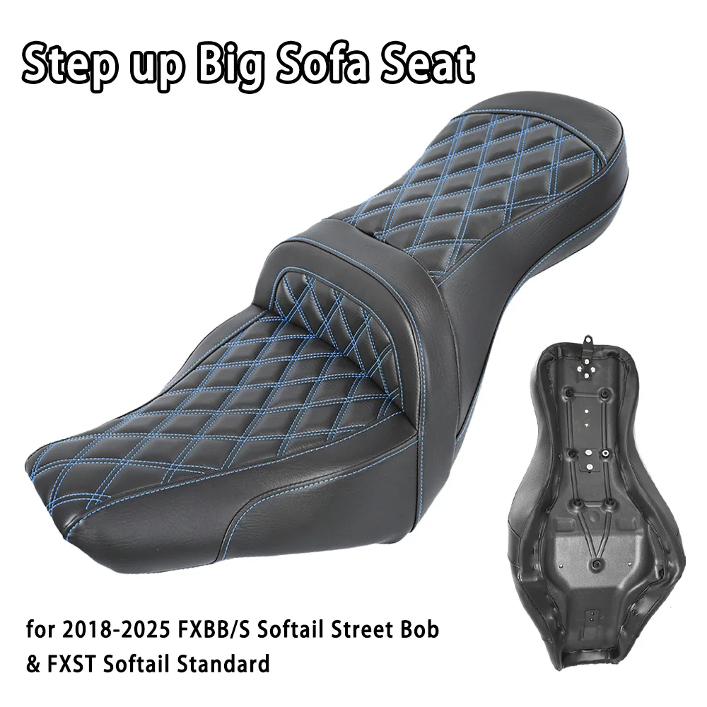 

Motorcycle Parts Red Stitch Step up Big Sofa Seat Soft Cushion for FXBB/S Softail Street Bob&FXST Softail Standard 2018-2025