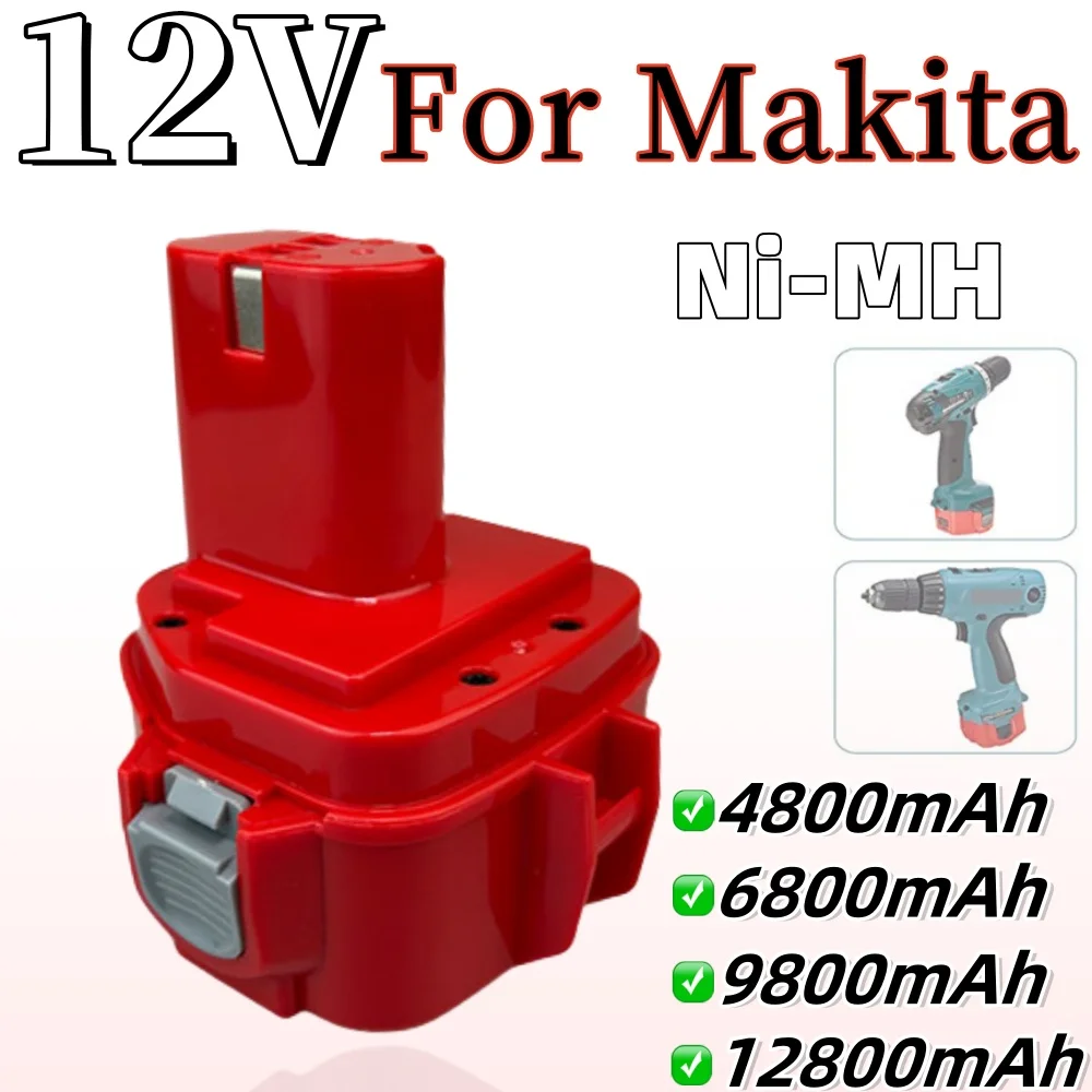 

For Makita 12V Battery 4.8Ah 6.8Ah 9.8Ah 12.8Ah PA12 Replacement Batteries For PA12 1200 1220 1201 Drill Tools Battery