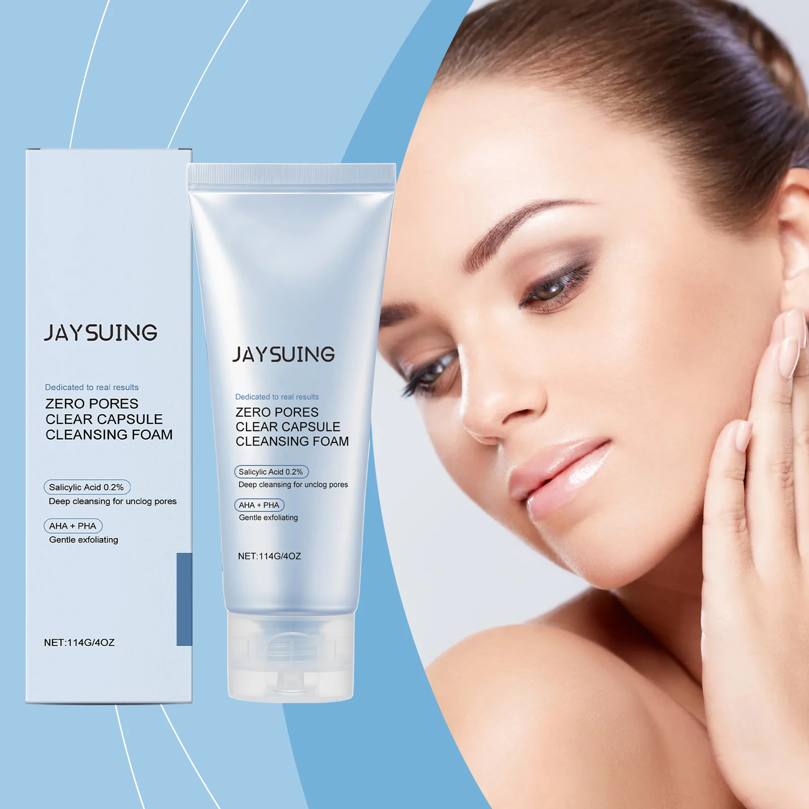 Salicylic Acid Facial Cleanser Deep Cleaning Softening Keratin Exfoliating Oil-Control Moisturizing Gently Face ​​Cleansing Gel