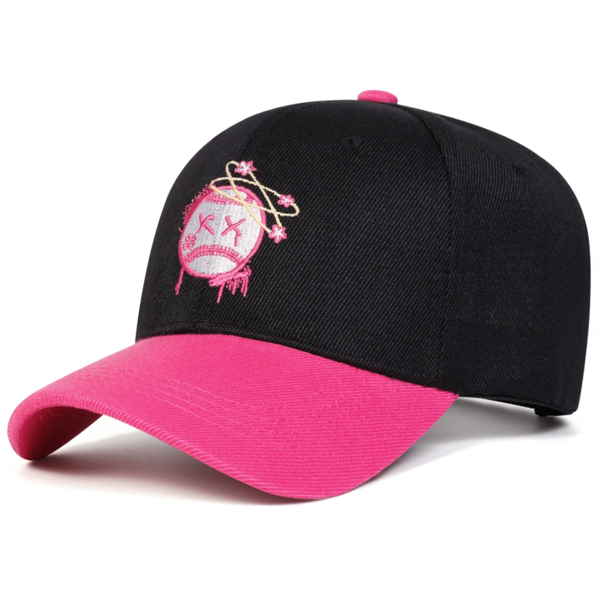 Unisex Crying Face Expression Embroidery Baseball Caps Spring Autumn Outdoor Adjustable Casual Hats Sunscreen Hat Sports Cap