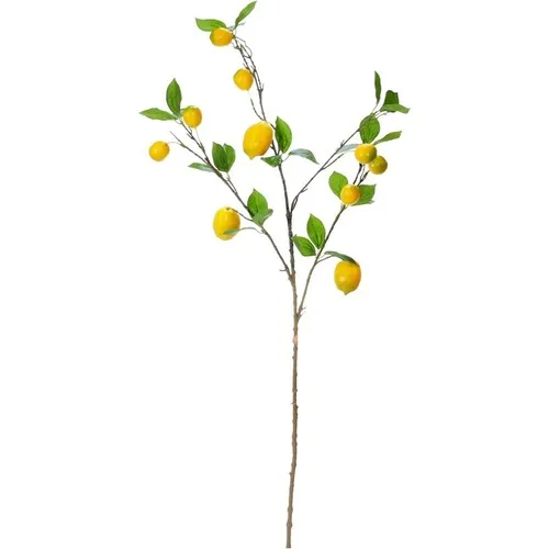 Gardenonya Decorative Artificial Lemon Branch Yellow Artificial Flower