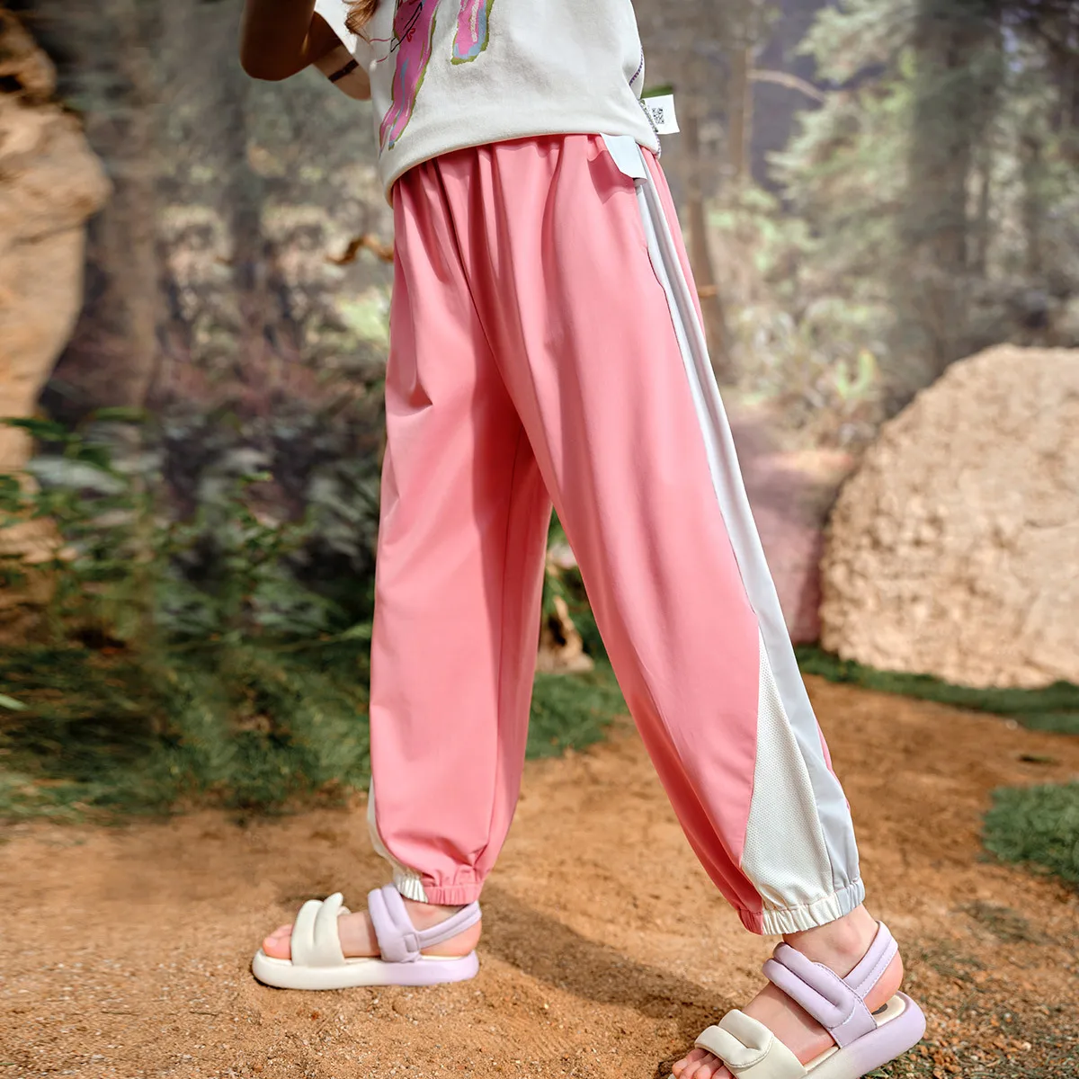 

Baby Girl Pants 2024 Summer New Children Clothing Girls Baby Patchwork Anti-mosquito Pants Matching Fashion Comfort Pant